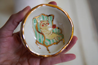 “Kitty and Red Mug” Ring Dish
