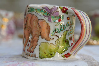 Peach Kitty & Fawn 14 oz Mug