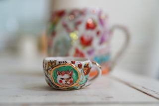 "Two Kitties" Tiny 1 oz Mug