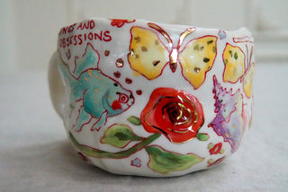 Bluebird & Green Grapes 15 oz Mug