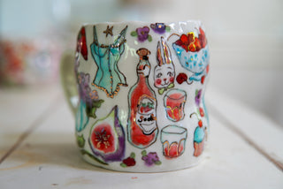 "Lamb & Three Candy Bags" 17 oz Mug