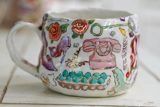 SECONDS: Pigeon & Butterflies XL Mug 24 oz
