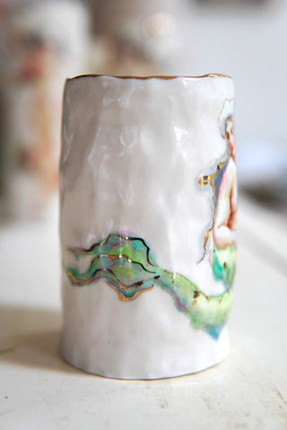 "Siren with Hands Together" 4.5" Vessel