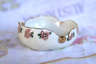 "Mermaid & Pink Rosettes" Treasure Bowl