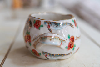 "Fish & Rosettes" Bowl with Handles