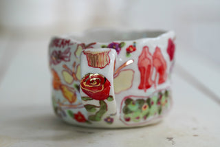Girl in Striped Dress Mug 8 oz