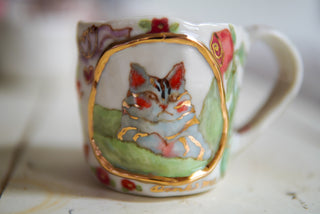 Grumpy Kitty Portrait 9 oz Mug