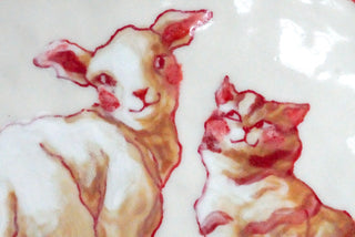 Kitty & Lamb Dinner Plate 9"