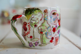 "Lamb & Two Lipsticks" 16 oz Mug