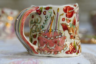 Peach Kitty & Fawn 14 oz Mug