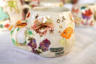 “Mermaid Baby & Rose” 13 oz Mug