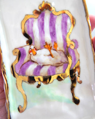 “Bernadette on Chair” Porcelain Painting