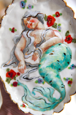 "Sleeping Siren" Porcelain Painting