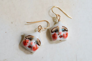Puffy Star Charm Earrings (Pair) 1.2 cm