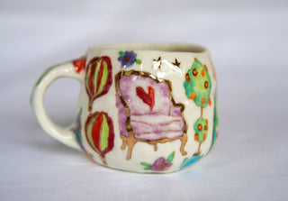 "Siren & Three Fish" 14 oz Mug