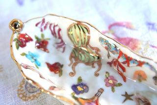 SECONDS "Lover's Eye & Swan" Long Candy Dish