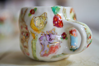 “Kitty and Blueberry Pancakes” 15 oz Mug