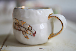 Kitty and One Rose 12 oz Mug