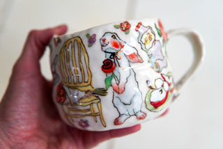 “Bunny with Rose” 12 oz Mug