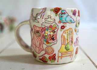 “Lady Goose with Purse” 18 oz Mug