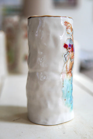 "Siren with Blue Tail" 6" Vessel