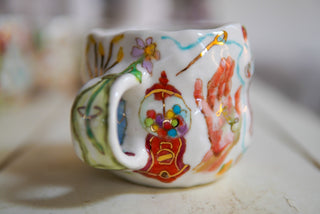 “Pink Rose and Sweet Golden” 16 oz Mug