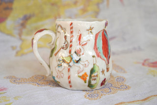 “Knitty Cat & Two Balloons” 15 oz Mug