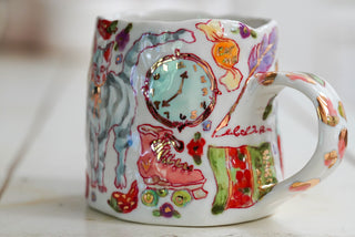 Kitty & Roller Skate Mug 15 oz