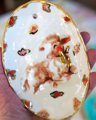 "Lamb" Porcelain Wall Hanging