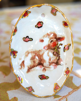 "Lamb" Porcelain Wall Hanging