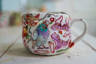 "Pigeon & Pink Comb" 15 oz Mug