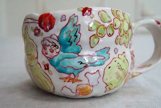 Bluebird & Green Grapes 15 oz Mug