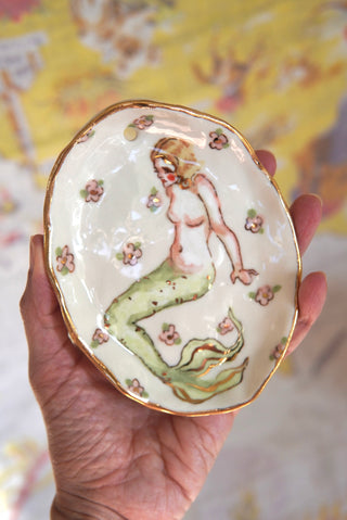 "Vintage Siren" Porcelain Painting