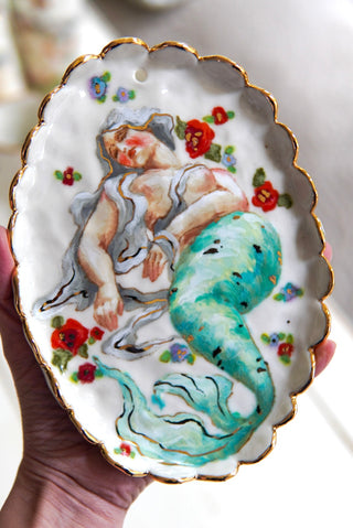 "Sleeping Siren" Porcelain Painting
