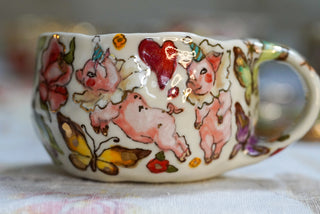 Two Pink Piggies 15 oz Mug