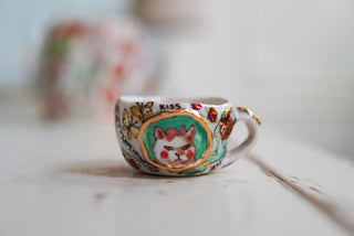 "Two Kitties" Tiny 1 oz Mug