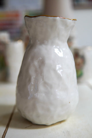 "Siren with Red Ribbon" 7" Vase