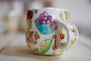 “Kitty and Two Butterflies” 14 oz Mug