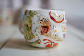 “Kitty with Rose” 14 oz Mug
