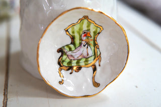 “Goose on Green Chair” Small Trinket Dish