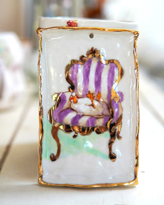 “Bernadette on Chair” Porcelain Painting