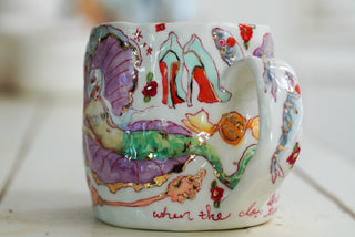 Mermaid & Pumpkin Carriage Mug 19 oz