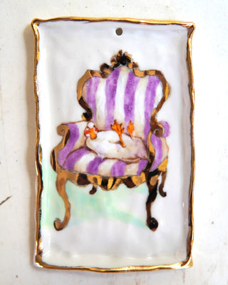 “Bernadette on Chair” Porcelain Painting