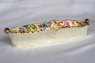 "Striped Kitty & Lamb" 10 in Candy Dish