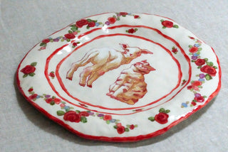 Kitty & Lamb Dinner Plate 9"