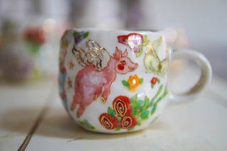 “Pink Pig Fairy” 14 oz Mug
