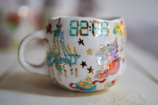 “Kitty and Three Kisses” 15 oz Mug