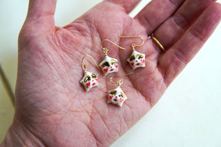 Tiny Puffy Star Earrings (One Pair)