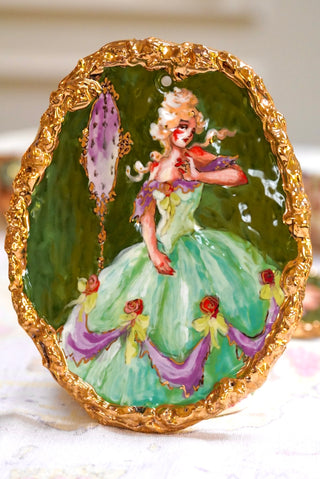 "Cinderella" Porcelain Wall Painting 7.6" x 6"