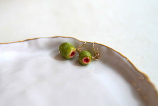 "Olive" 1.2 cm Charm Dangle Earrings (Pair)